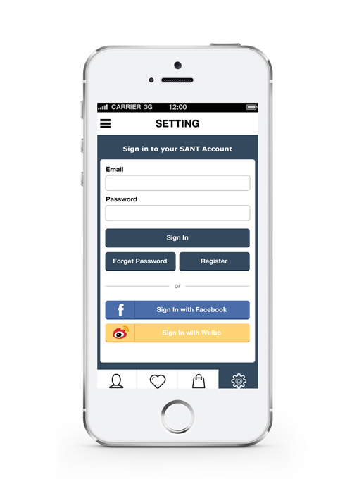 SANT - Mobile APP Design